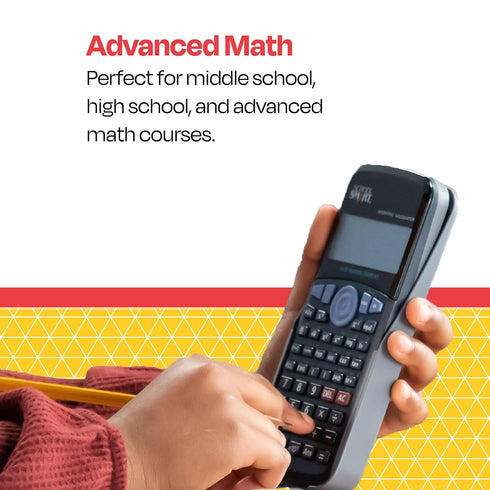 School Smart CS-209 Scientific Calculator, Extra Large Digital Display, Black