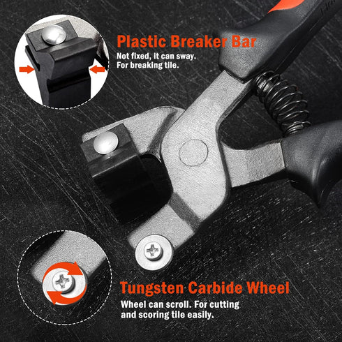 SPEEDWOX 8" Mosaic Nippers with Strong Plastic Breaker Bar, Tile Nippers for Cutting Porcelain Ceramic