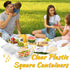 200 PCS Clear Plastic Square Hinged Containers, Disposable Clamshell Food Containers with Lids for To Go Items