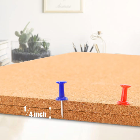 SUNGIFT Cork Board 12"x12" - 12 Pack Bulletin Boards, 1/4" Thick Square Decorative Cork Tiles with 100 PCS Push Pins