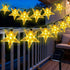 50 LED Solar Star Lights Outdoor, 30.67FT Star Twinkle Lights Outdoor Waterproof