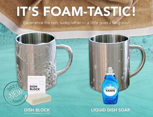 No Tox Life DISH BLOCK - Zero Waste Solid Dish Soap, Free of Dyes and Fragrance