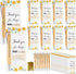 Zowekto 48 Set Employee Graduation Appreciation Gifts Bulk Inspirational Bamboo Pens with Thank