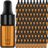100 Pcs Amber Glass Mini Dropper Bottles - Essential Oil Dropping Bottles with Dropper and Black Caps for Traveling