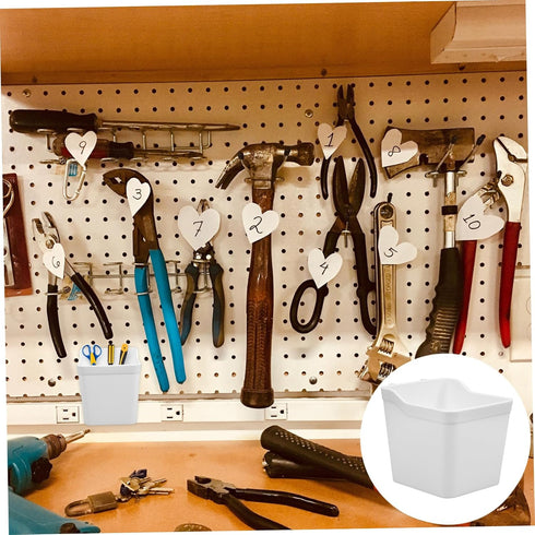 6pcs Pegboard Bins Organizer Kit for Garage and Workbench Storage Flexible Positioning Cup Holders for Tools Art