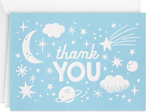 Hallmark Pack of Baby Shower Thank You Cards, Outer Space (20 Thank