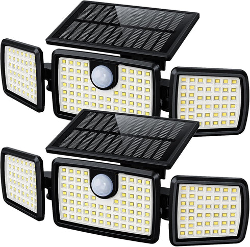 MIHANI Solar Flood Lights Outdoor, 2500LM Motion Sensor Security Lights with 270