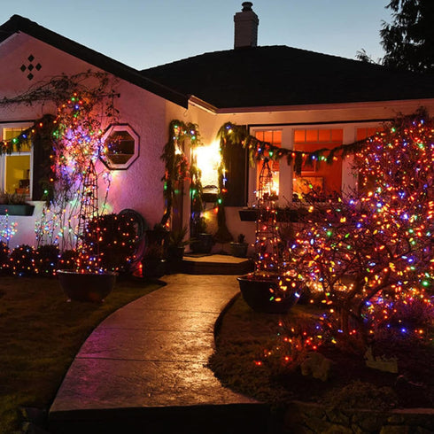 20FT 100 Count TW SHINE Christmas String Lights, Incandescent White Wire Christmas Mini Lights, Waterproof Xmas String