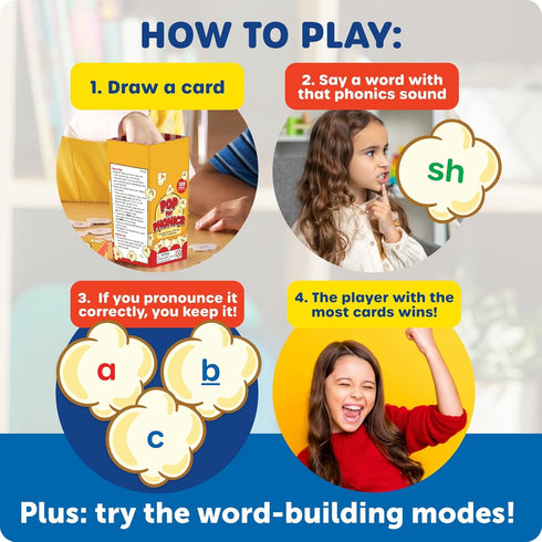 5-7, Learning Resources POP for Phonics - Learn to Read Phonics Flash Cards, Kindergarten Learning Games for Kids