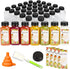 TOMNK 45pcs 8oz Plastic Juice Bottles with Black Caps Empty Reusable Clear