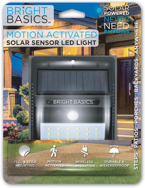 Aduro Sport Bright Basics Motion Sensor Outdoor Light, Wireless LED Solar Outdoor Lights Waterproof Security Light