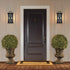2 Packs 2-Light MELUCEE Outdoor Wall Lantern Exterior Light Fixtures Wall Mount in Black Finish Waterproof Wall Sconce