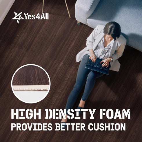 Yes4All 11,22,32 EVA Interlocking Mats, Puzzle Floor Tiles, Foam Floor Padding with Border for Furniture, Home Space