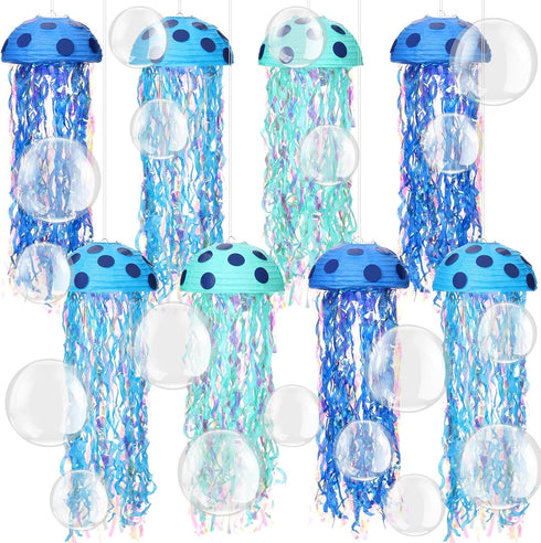 Lunmon 8 Sets Sponge Themed Birthday Party Decoration 8 or 10 Inch Jellyfish