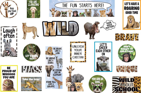 Teacher Created Resources Go Wild Animals Mini Bulletin Board