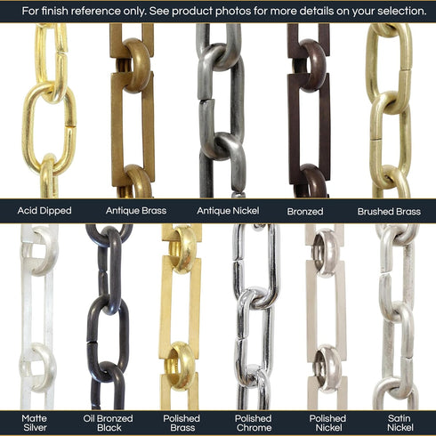 CH-45-BRZ-3 (3 RCH Hardware Brass Chandelier Chain, Bronze Feet)