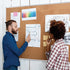 Boardsplus Bulletin Board - 24” W x 18” H, Cork Surface with Aluminum Frame