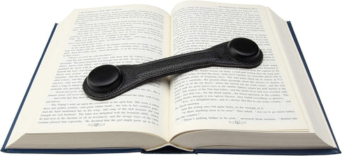 Superior Essentials Leather Bookmark Book Holder, Black Leather Paper Weights for Hands-Free Reading