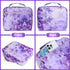 Waterproof Thick Bible Cover Case for Women, Large 11x9x3inch Purple Floral Cover with Strap Pockets