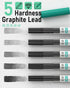 Nicpro Blocky Gear 2mm Mechanical Pencils in Case, Metal Drafting Lead Holder with 6 Tubes Lead Refill
