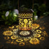 2 Pack Kaixoxin Solar Garden Decor Metal Lantern Sunflower Table Lamp Bronze Outdoor Dercoration Great Gift for Women