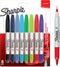 Sharpie 33861PP Twin-Tip Permanent Marker, Fine/Ultra-Fine Bullet Tips, Assorted, 8/Set