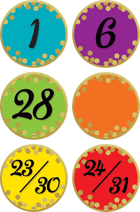 Teacher Confetti Colorful Calendar Days (TCR8731)