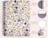 Steel Mill & Co Cute Floral Mini Spiral Notebook, 8.25" x 6.25" Journal with Durable Hardcover, 160 Lined Pages, Purple