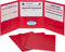 C-Line 3-Pocket Tri-Fold Heavyweight Poly Portfolios, Red, Box of 24 (33944-24)