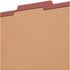 Smead Pressboard Classification File Folder with SafeSHIELD Fasteners, 1 Divider, 2" Expansion, Legal Size, Red, 10 per