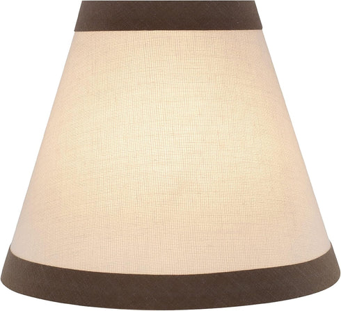 Aspen Creative 32043-2A, 3" 6" 5" Set 2 Hardback Empire Clip-On Chandelier Lamp Shade, Off-White, Top x Bottom x Slant