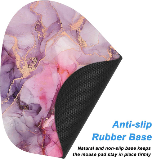 Rimilak Small Mouse Pad 6 x 7 Inch, Irregular Mini Mouse Pad with Non-Slip Rubber Base, Waterproof Compact Mouse Mat