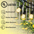 Commercial 48Ft 2Ft 24 Dimmable Bulbs, HLO Lighting Outdoor Weatherproof LED Backyard Bistro Cafe Patio Light String