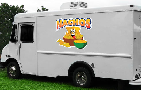 Nachos 12" Concession Decal Sign - Cart Trailer Stand Sticker Equipment