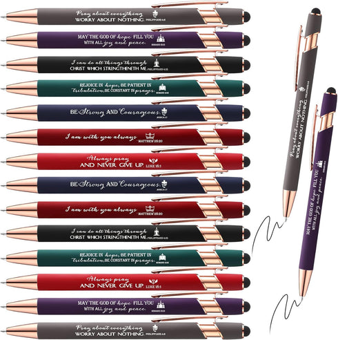 Fumete Bible Verse Ballpoint Pens, Christian Stylus Pens with Inspirational Quotes, Bible Verse Pens Bulk Gift for