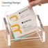 SANRUI Acrylic Business Card Holder, Clear Desktop Display Stand, 2-Slot Organizer for 120 Cards, Horizontal