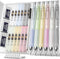 Nicpro 6PCS Pastel Mechanical Pencil Set - 0.7 mm Cute Pencils with Comfort Grip, Lead Refill & Erasers