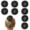 Gtziqa 8 Pcs Bun Cover for Hair, Crochet Ballet Hair Net, Invisible Elastic