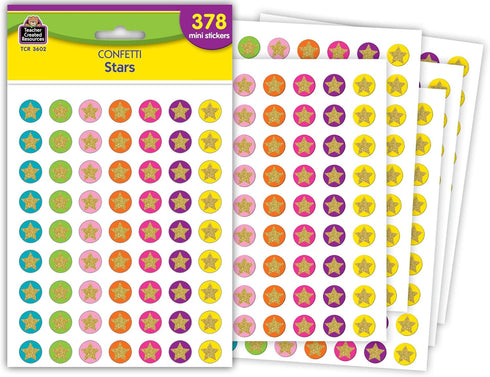 Teacher Created Resources (3602) Confetti Stars Mini Stickers