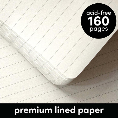 PAPERAGE Lined Spiral Journal Notebook, Rainbow Stripe, 160 Pages, Medium 5.5 inches x 8 inches, 100 GSM Thick Paper,