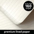 PAPERAGE Lined Spiral Journal Notebook, Rainbow Stripe, 160 Pages, Medium 5.5 inches x 8 inches, 100 GSM Thick Paper,