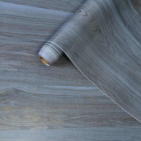 Peacock Blue Wallpaper Stick and Peel Blue Wood Grain Contact Paper for Cabinets Wood Look Wallpaper with Air Guide Slot Design 16x118inch Wood Vinyl Wrap Waterproof Countertop Contact Paper by BOMENG