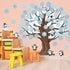 Whaline 104Pcs Winter Tree Bulletin Board Decoration, Snowflake Tree Snowman Penguin Cutouts for Holiday Party School