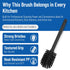 12 Inch SPARTA Bottle Brush with Polyester Bristles and Plastic Handle, Color Coded, Large Round Head Cleaner