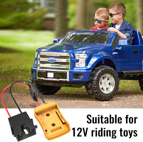 Power Wheels Adapter for Dewalt 20V Battery with Wire Harness Connector for Fisher-Price