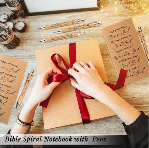 Spakon 30 Pack Pastor Gifts, Christian Prayer Journals with Bible Verse Pens, Inspirational Notebooks for Church