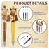 Beadable Highland Cow Pens Bulk - 12 Sets of Multicolor Gel Ink Pens for Kids & Students, Black Ink