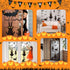 Halloween Bulletin Board Decorations Set - Black Cat Paper Cutouts and Spooky Bat Spider Wall Decals