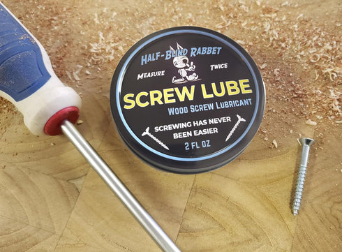 Half-Blind Rabbet 2 Screw Lube Ounce Wood Screw Lubricant Made in The USA Veteran Owned