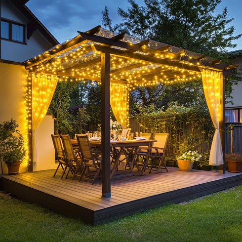 400 132ft 8 JMEXSUSS LED Warm White Christmas Lights Outdoor, Christmas Tree Lights with Remote, Modes Indoor String